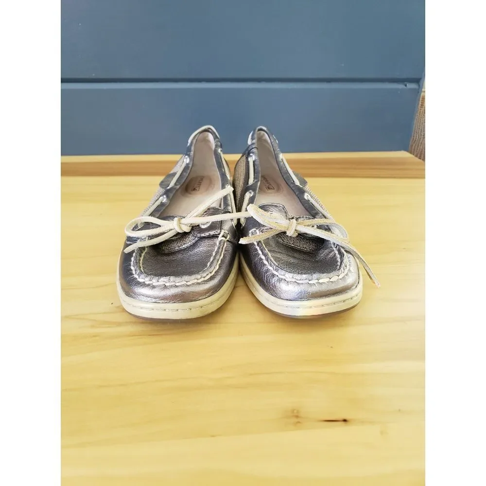 Silver Sperry‎ Boat Shoes